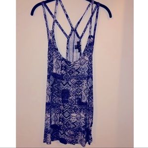 Forever XXI Blue Tribal Shirt 3XL